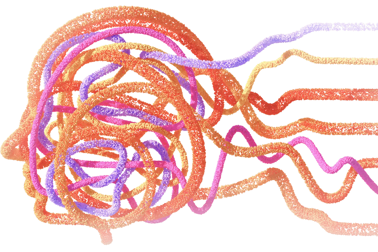 Illustration of the brain's neural pathways